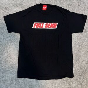 Full Send black text shirt, adult large